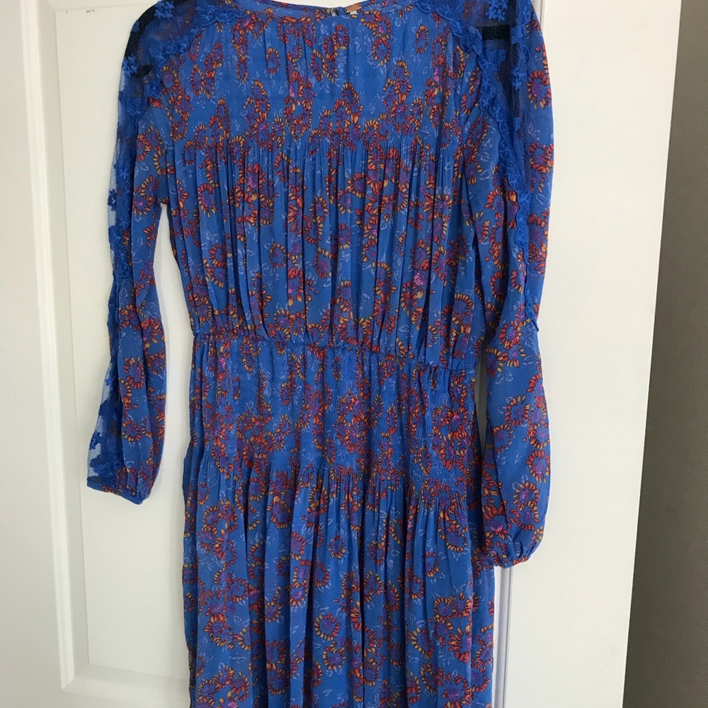 Free People Blue lace dress